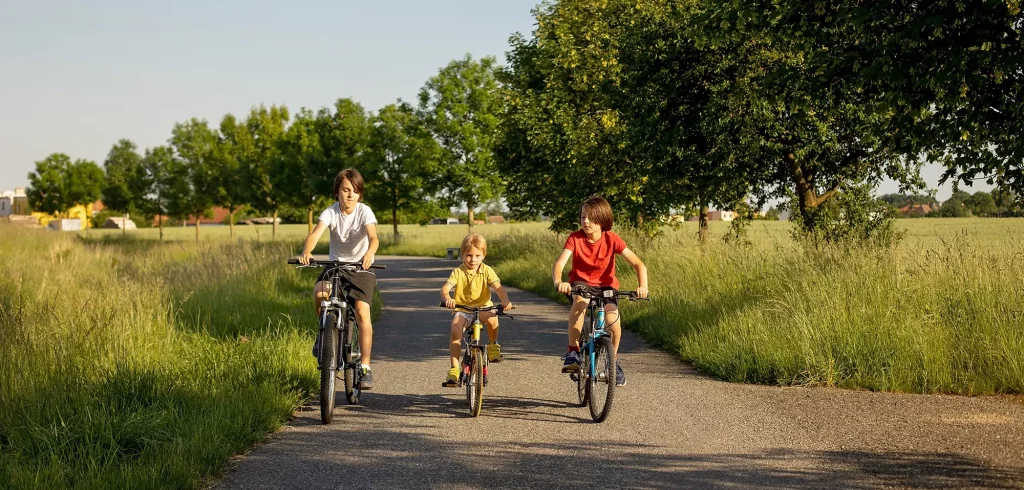 Kids Riding Bicycles